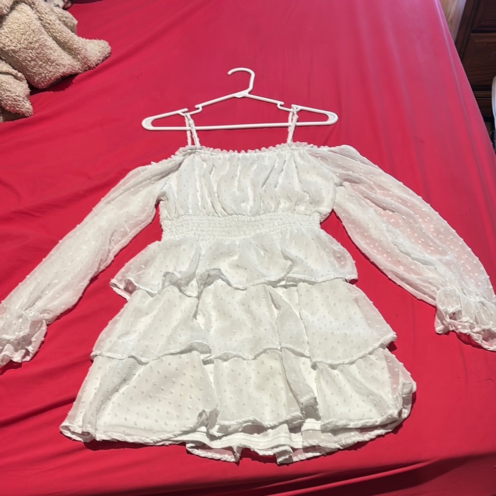 Justify White Long Sleeve Dress